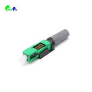 China Plastic 45mm Singlemode SC APC Fast Connector For FTTH Drop Cable on sale