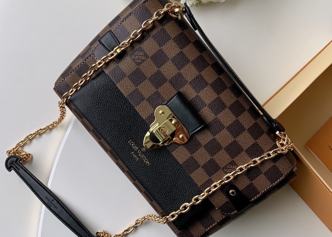 M40108 M40109 M401130 M40312 Damier Ebene Carvas And Soft Cowhide With Unique Design Chain Cross-Body Bag