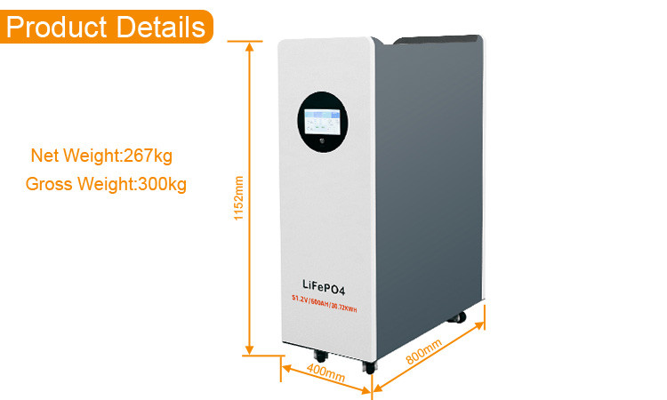 High Capacity 30kwh Power Storage 48V Solar Battery Lithium 51.2v 600ah Lifepo4 Battery