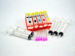 Canon Computer Printer Cartridge Refills For PGI- 725 CLI - 726 Cyan / Magenta