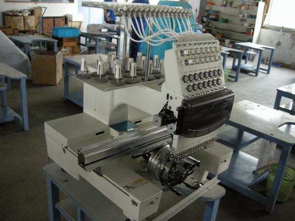 Small Business Single Head Embroidery Machine , 12 Needle Embroidery Machine