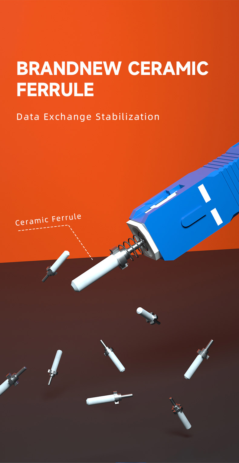 PVC Armored Fiber Optic Patch Cord LC/UPC-FC/UPC Connector Single Mode Simplex 3.0 1M-10M