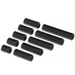 M4/4mm Threaded Male Female Hex Standoffs Black Nylon Partially