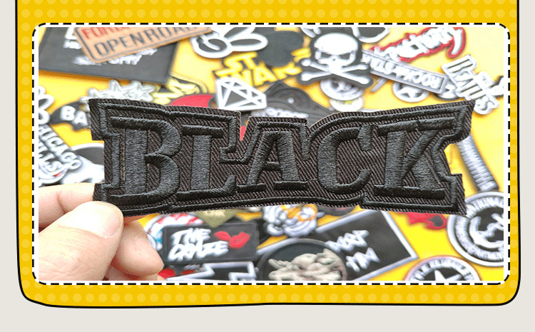 Wholesale plain color iron on embroidery letter patches for jerseys hoodie