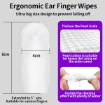 4x8cm Nonwoven Fabric Pet Wet Wipes Gentle Finger Ear Cleaner For Dogs