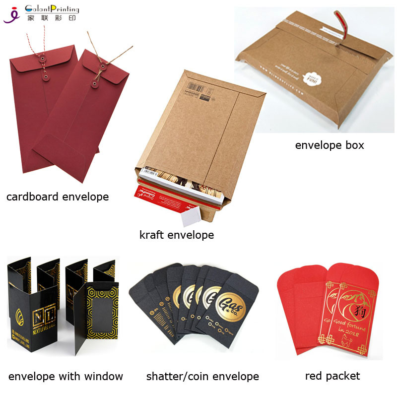 Custom Envelope Printing Services Cardboard Shipping Envelopes CMYK Printing