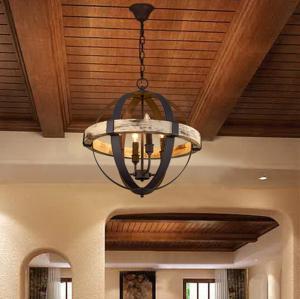 Quality American country chandelier restaurant clothing store loft wrought iron cafe globe pendant light(WH-VP-101) wholesale