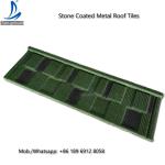 Environment Friendly Flat Stone Coated Roof Tiles, Shingle Stone Coated Metal