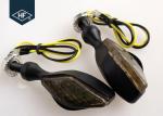 2 PCS Universal Aftermarket Motorcycle Lights LED Metal Amber Black Blinkers