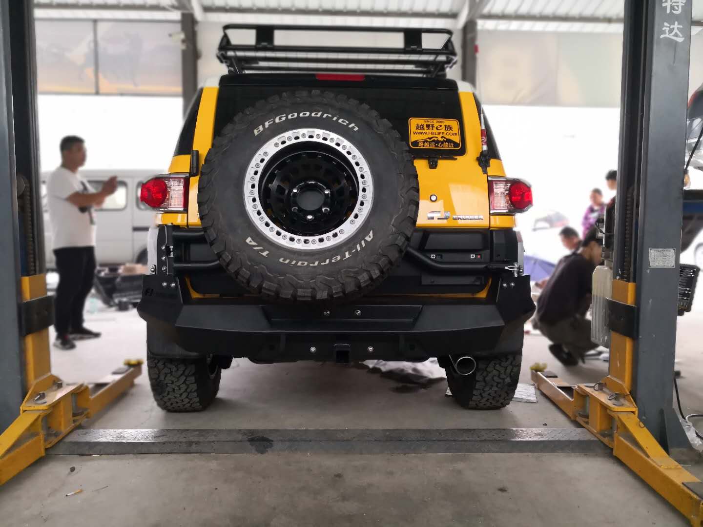 Toyota FJ Cruiser Winch Bull Bar Front Bumper Rear Bumper with Tire Carrier Jerrycan Holder
