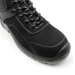 Casual Mens Work Safety Boots Black Steel Toe Shoes Customization