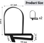 Metal Clamp Book Organizer Storage Holders Book Ends for Floating Shelves in