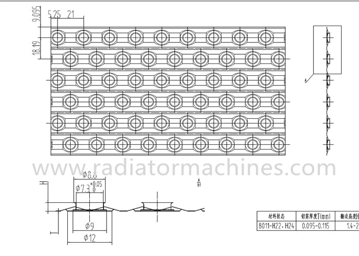 Progressive Metal Punch Die Aluminum Stamping Fin Die For Air Conditioner