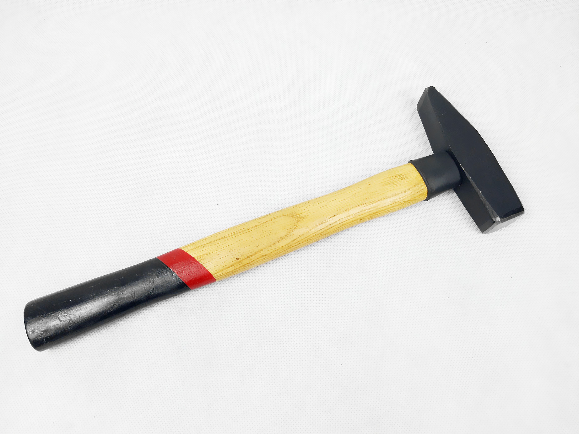 DIN standard carbon steel materials Machinist Hammer with double colors wooden handle