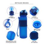 Private Label 500ML Collapsible Silicone Water Bottle