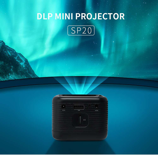 640*360 DLP LED Projector Entertainment Projector For Home Theater 2500mAh