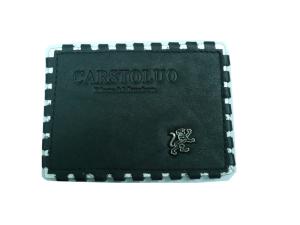 Quality OEM Promotional Black Embossed Leather Patches / Labels Die Cast Nickel Free Plating wholesale