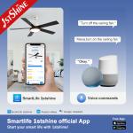 Modern Ceiling Fan Light With Dc Motor Smart Dimmable LED Light