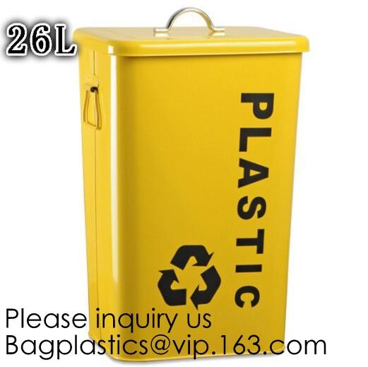 Zinc Plated Waste Bin with 25L 35L 45L 55L 65L 75L 100L, Tin Embossed Rubbish Bin Rome Living Room Bedroom Kitchen Toile