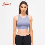Logo On Straps Removable Private Label Women Yoga Sports Bras 210gsm