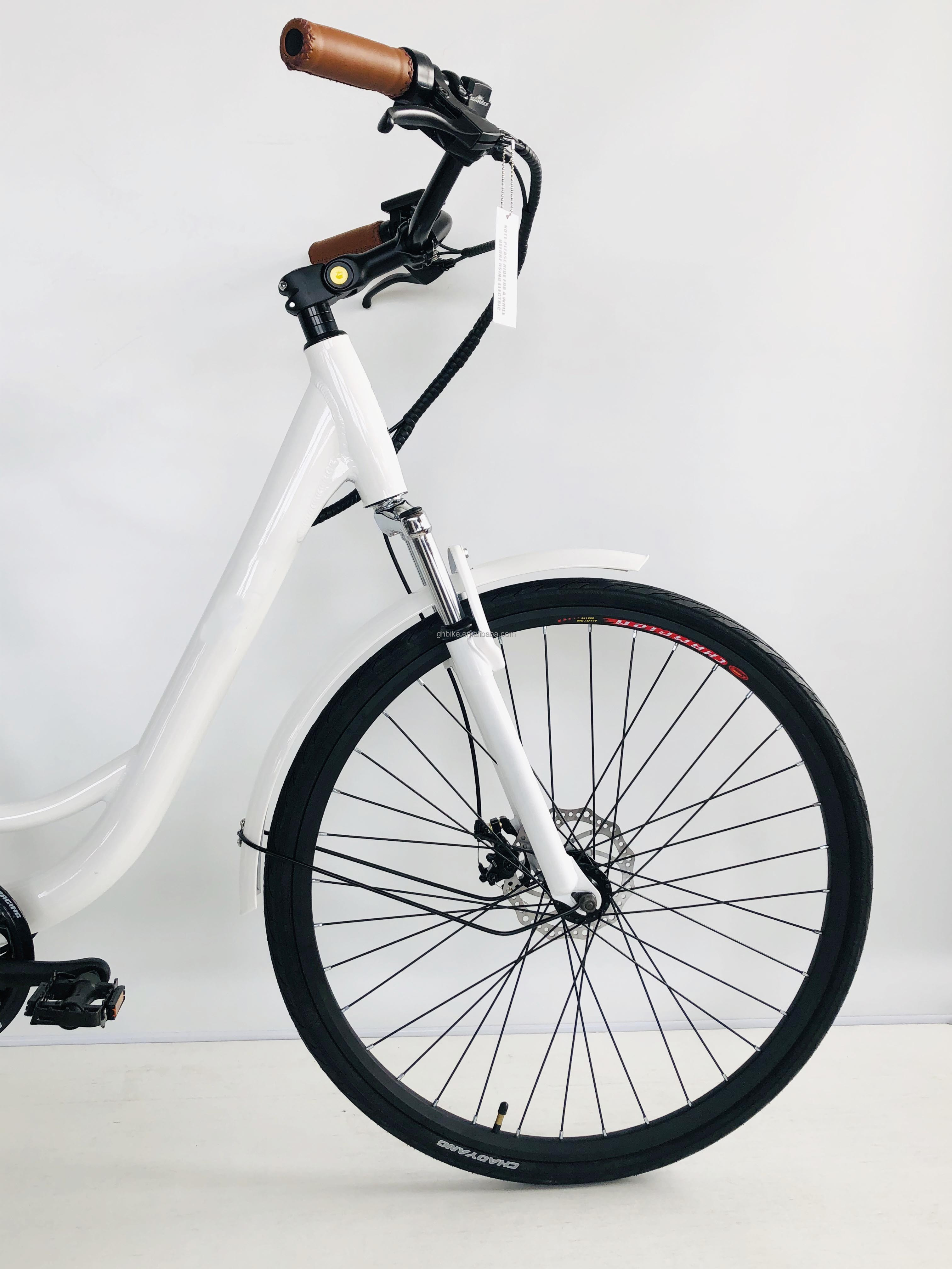 48V 14AH Lithium Battery 7 Speeds Aluminum Frame Electric Lady Bicycle 700C 500W
