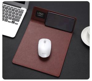 Quality Custom Logo Pu Leather Multifunctional Rgb Mouse Pad Fast Wireless Charging wholesale