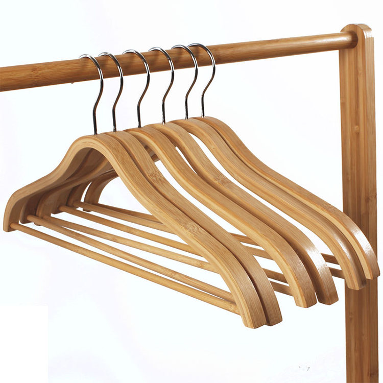 Customizable Accepable Free Standing Bamboo Tree Coat Rack Stand with 4 Tier Hangers