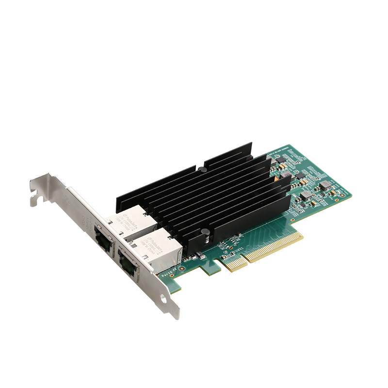 10G/5G/1G 2 Port RJ45 lan Card multiple network speeds sever lan Card Quality of Service (QOS) support Runs up to 10Gbps