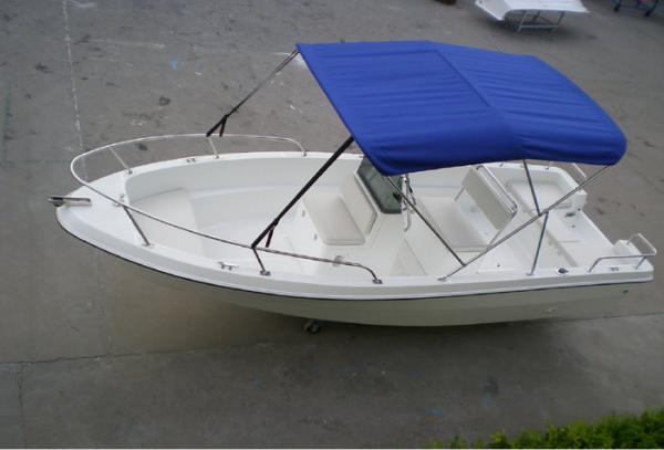 Deep Sea Fishing Boats Move Smoothly , 5m Long 4 Man Pontoon Boat For Fishing