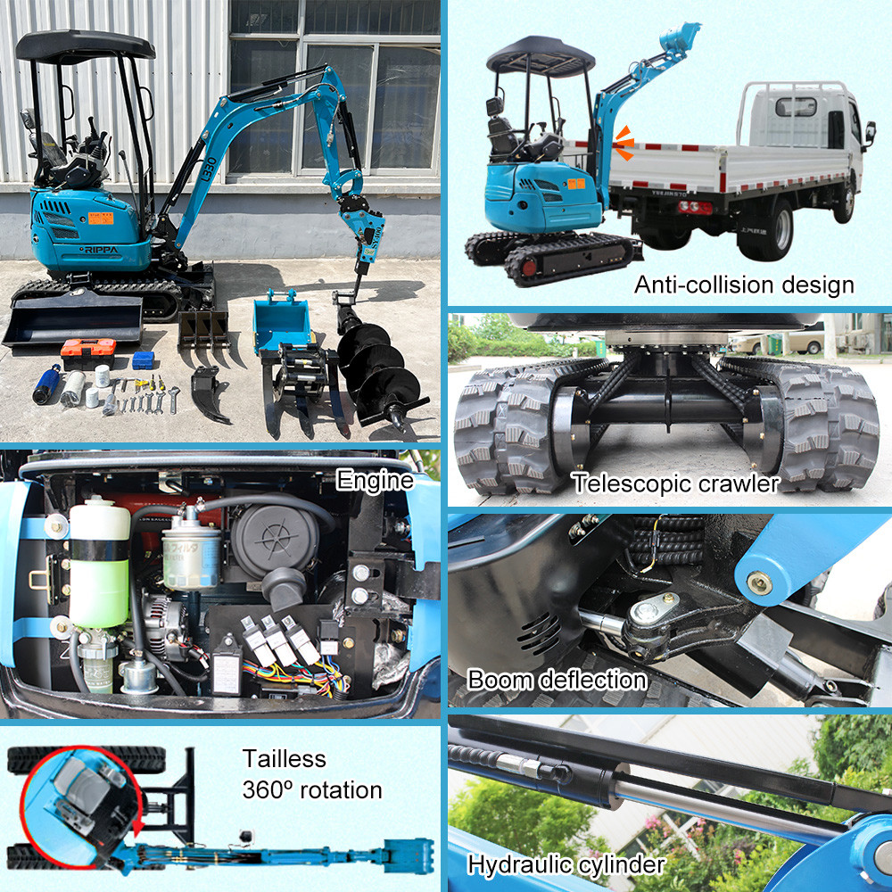 Small Flexible Electric Micro Digger 2000kg Small Digger Machine