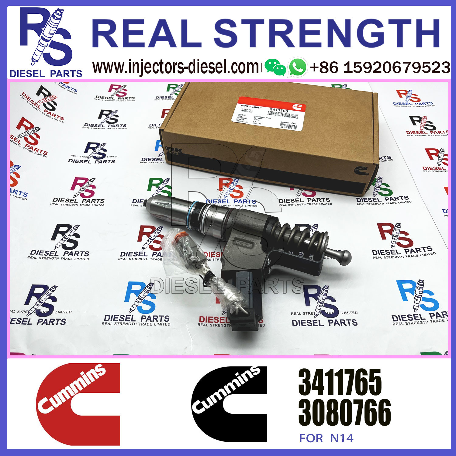 3411765 Diesel N14 Common Rail Fuel Injector 3411766 3652541 3411767 3652542