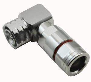 Quality MINI DIN type rf coaxial connector 4.3/10 Male Right Angle For 1/2'' flexible cable wholesale