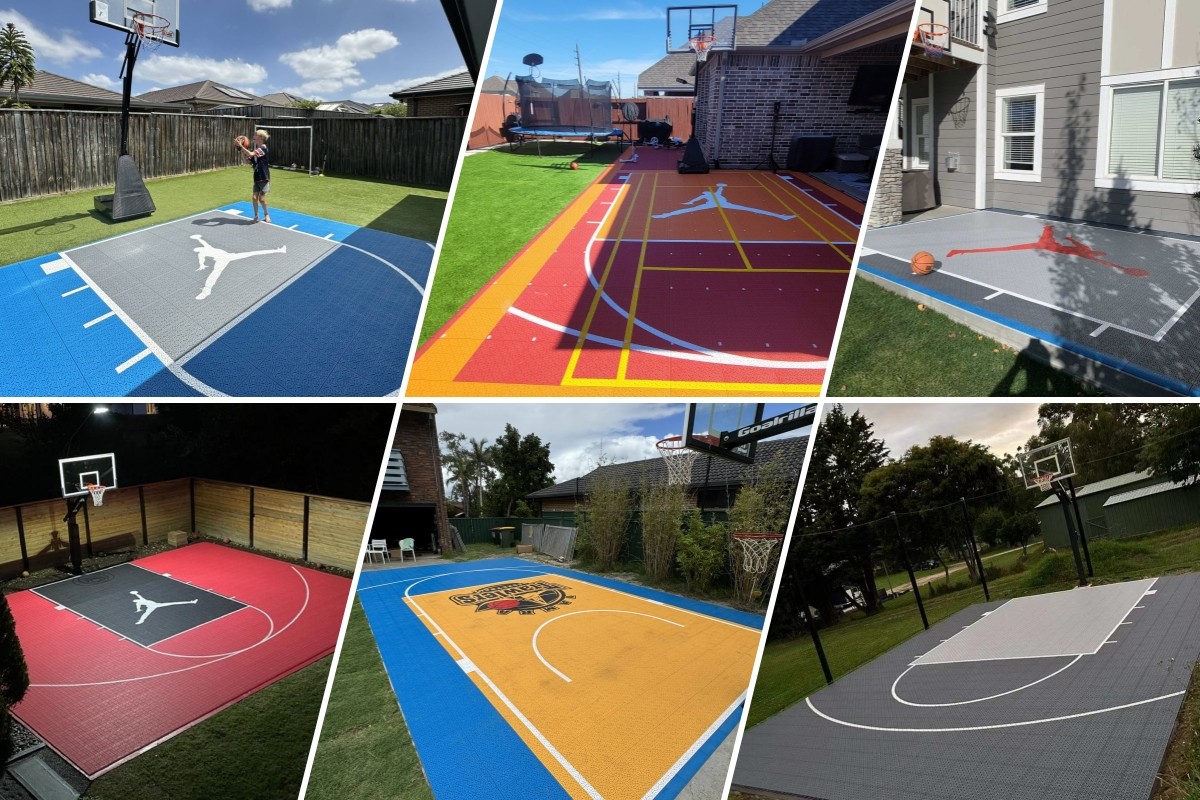 Mobile PP Plastic Modular Indoor Outdoor Multi purpose Basketball Court Tiles 3x3