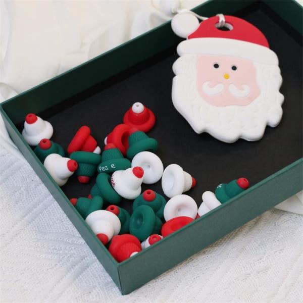 Paisen manufacturer Custom durable fun Christmas series beads 100% Safe Silicone