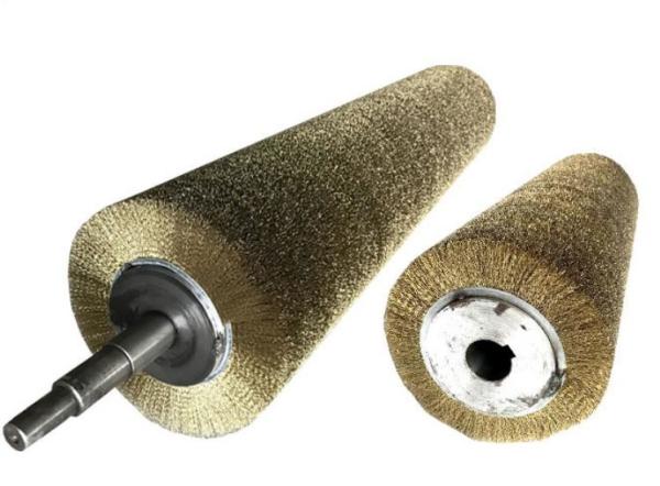 Customized Industrial Brush 0.15mm Wire Copper Wire Wrapped Roller Brush For