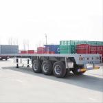 3 4 Axles Flat Bed Semi Trailers 40 Ft Container Flatbed Semi Trailer For Sale