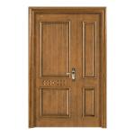 2.1m Height Pure Solid Wood Entry Doors PU Painting Wooden Entrance Door For