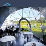 Transparent Geodesic Dome Tent Galvanized Tubes Outside Hotel House Use