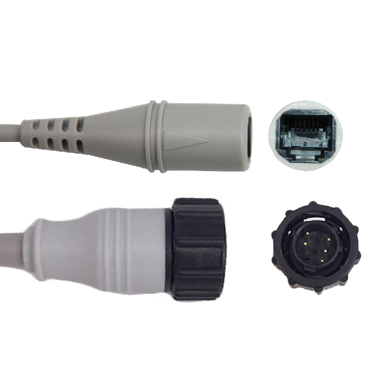 IBP adapter cable compatible Bard Monitor to Smiths transducer