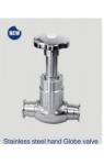 4" Sanitary Donjoy globe valve with Stanless steel hanlde