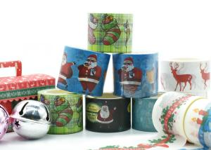 Quality CMYK Christmas Patterns Festival Paper Sticker Roll wholesale
