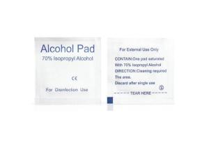 Quality Non - Woven 70% Isopropyl Alcohol Cleaning Wipes 65x30mm / 60x60mm For Skin Care wholesale