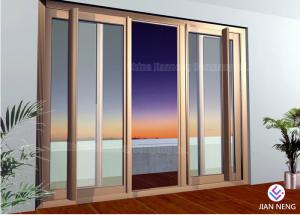 Quality Soundproof Aluminum Powder Sliding Door And Window Wooden Grain Sliding Door wholesale