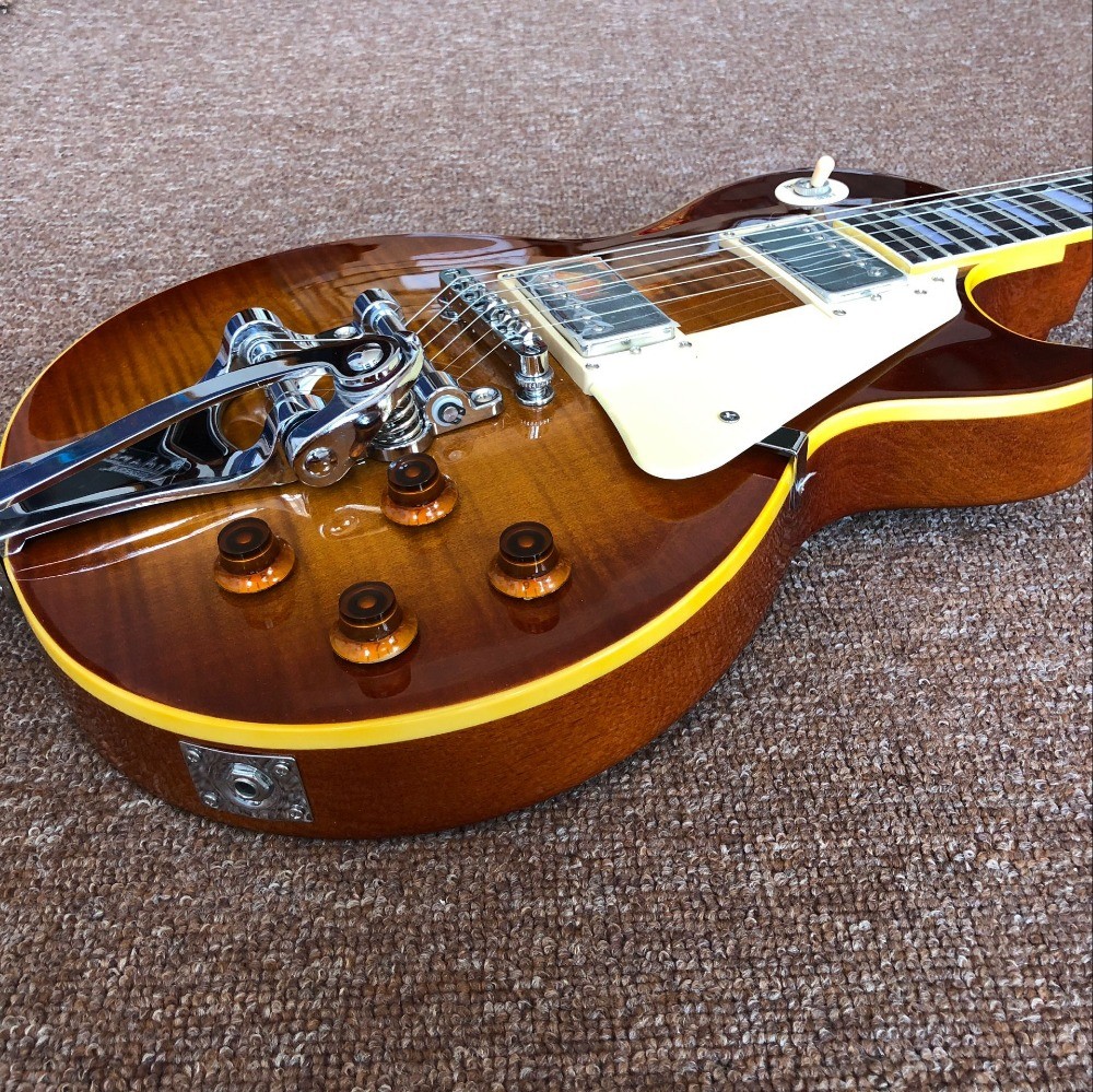 Custom shop, Tiger Flame 1959 R9 blue LP standard custom jazz Electric guitar,handwork gitaar,rosewood fingerboard guita