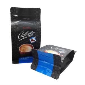Quality 300 Microns 125g Personalized Biodegradable Coffee Bags With Valve And Zipper wholesale