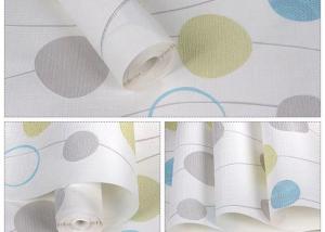 Quality Blue And White Self Adhesive Wallpaper , Home Decoration Wallpaper Non Woven Material wholesale