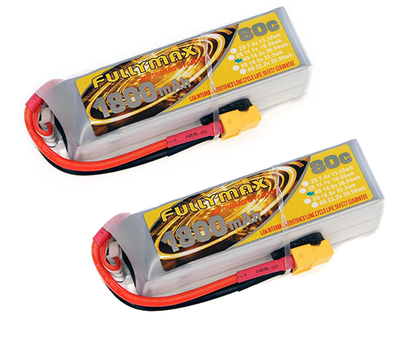 14.8v 4s 1800mah Lipo Batteries For Rc Airplanes 80c Xt60 Lightweight Plug