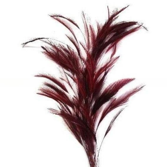 15*15 cm Hackle Feather Flower Mount with Wire Accessory Pattern Dyed Craftsmanship