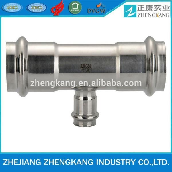 Cheap stainless steel press fitting V style reducer tee for sale
