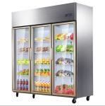 1350L Commercial Refrigeration Equipment Double Doors Upright Freezer Vertical